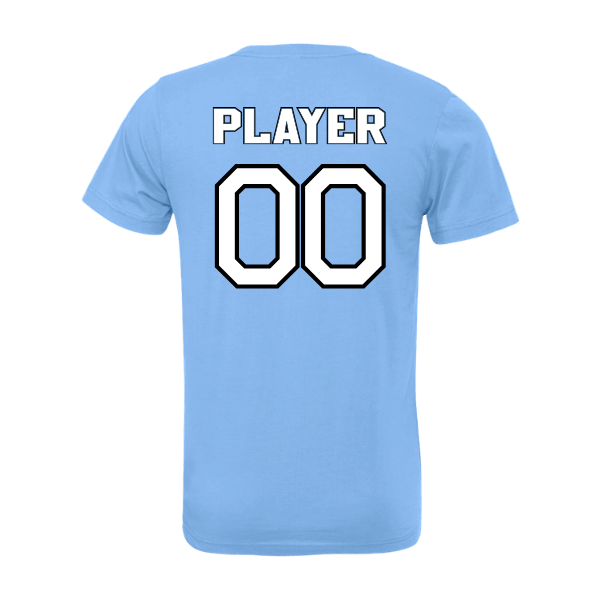 Softball Minors–McCoy Blue Vipers Unisex Jersey Short-Sleeve Tee – Carolina Blue – back mockup