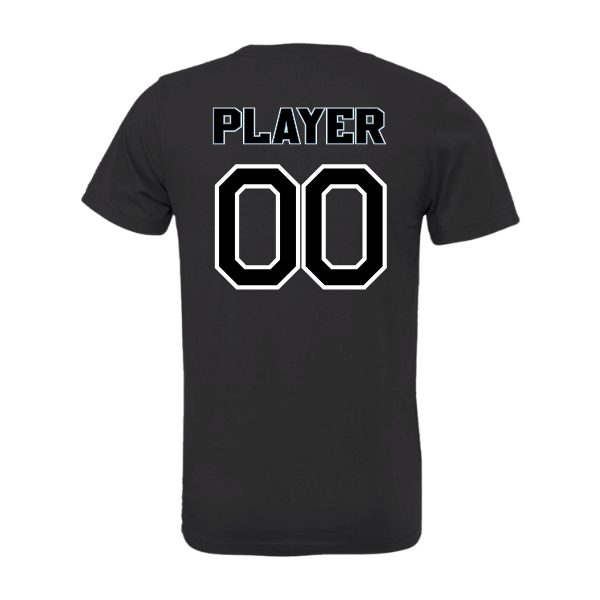 Softball Minors–McCoy Blue Vipers Unisex Jersey Short-Sleeve Tee – Dark Gray – back mockup