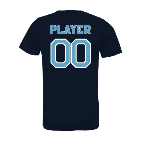 Softball Minors–McCoy Blue Vipers Unisex Jersey Short-Sleeve Tee – Navy – back mockup