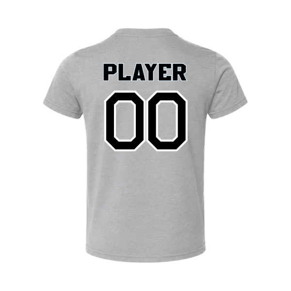 Softball Minors–McCoy Blue Vipers Youth Jersey Short-Sleeve Tee – Athletic Heather – back mockup