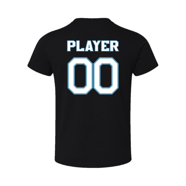 Softball Minors–McCoy Blue Vipers Youth Jersey Short-Sleeve Tee – Black – back mockup
