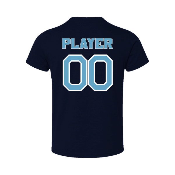 Softball Minors–McCoy Blue Vipers Youth Jersey Short-Sleeve Tee – Navy – back mockup
