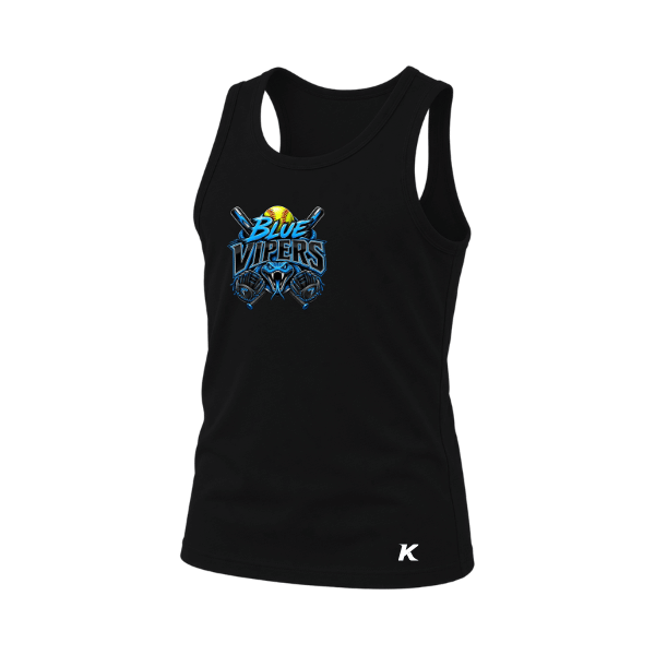 Softball Minors–McCoy Blue Vipers Youth Jersey Tank – Black – front mockup