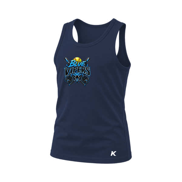 Softball Minors–McCoy Blue Vipers Youth Jersey Tank – Navy – front mockup