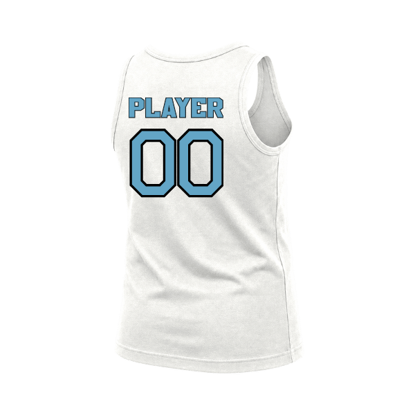 Softball Minors–McCoy Blue Vipers Youth Jersey Tank – White – back mockup