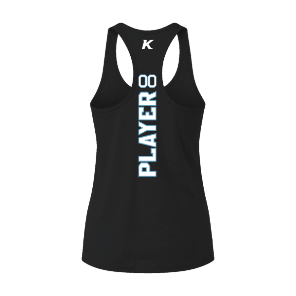Softball Minors–McCoy Blue Vipers Women's Jersey Racerback Tank – Black – back mockup
