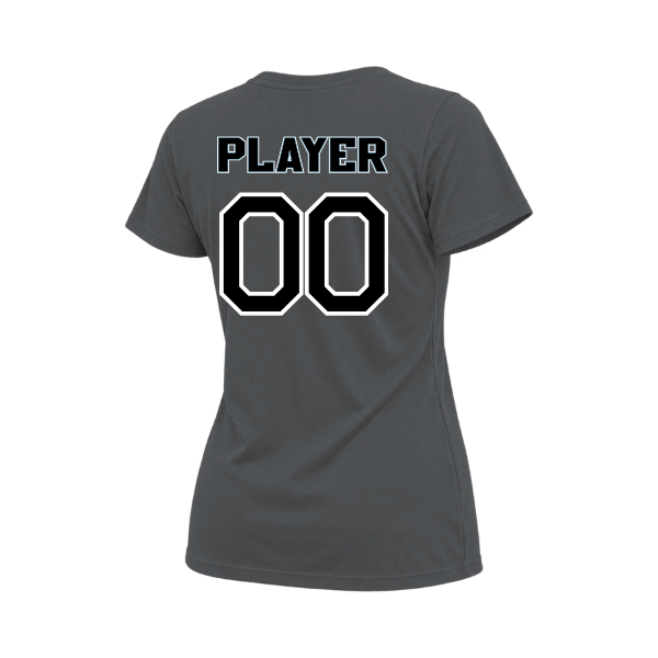 Softball Minors–McCoy Blue Vipers Women's Relaxed Jersey Tee – Asphalt – back mockup