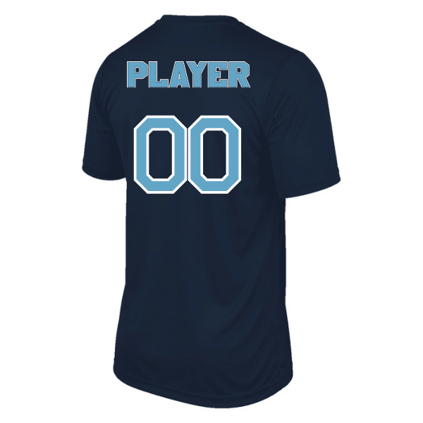 Softball Minors–McCoy Blue Vipers Vision Performance Short-Sleeve Tee – Navy – back mockup