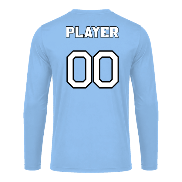 Softball Minors–McCoy Blue Vipers Vision Performance Long-Sleeve Tee – Light Blue – back mockup