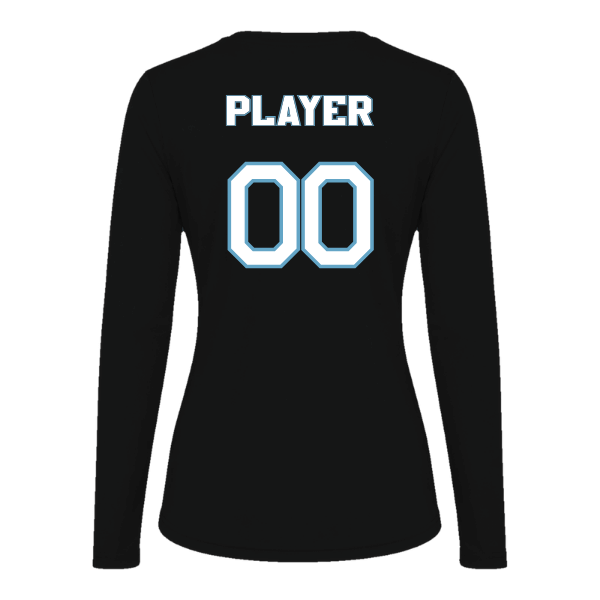 Softball Minors–McCoy Blue Vipers Vision Women's Performance Long-Sleeve Tee – Black – back mockup