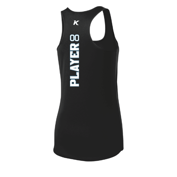 Softball Minors–McCoy Blue Vipers Women's PosiCharge Competitor Racerback Tank – Black – back mockup