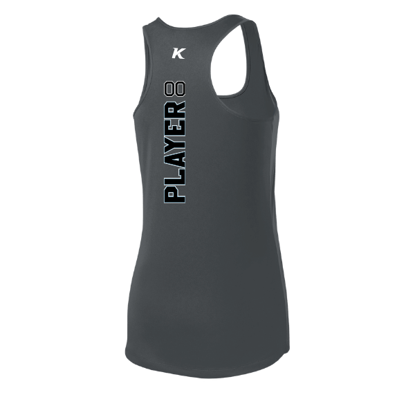 Softball Minors–McCoy Blue Vipers Women's PosiCharge Competitor Racerback Tank – Iron Gray – back mockup