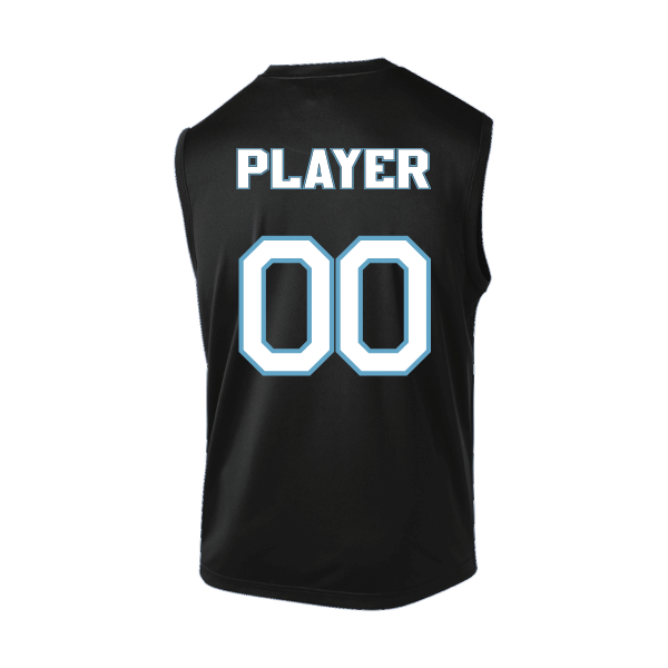 Softball Minors–McCoy Blue Vipers Sleeveless PosiCharge Competitor Tee – Black – back mockup