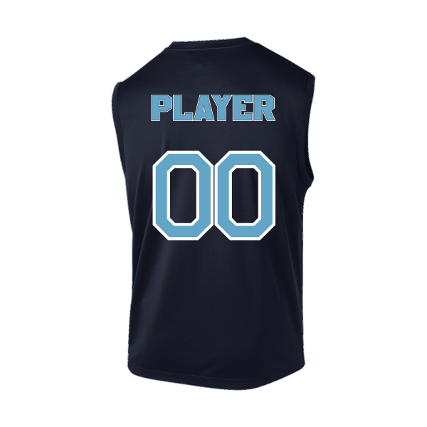 Softball Minors–McCoy Blue Vipers Sleeveless PosiCharge Competitor Tee – True Navy – back mockup