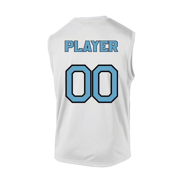 Softball Minors–McCoy Blue Vipers Sleeveless PosiCharge Competitor Tee – White – back mockup