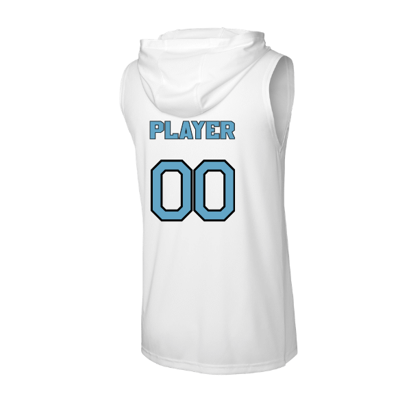 Softball Minors–McCoy Blue Vipers PosiCharge Competitor Sleeveless Hoodie – White – back mockup