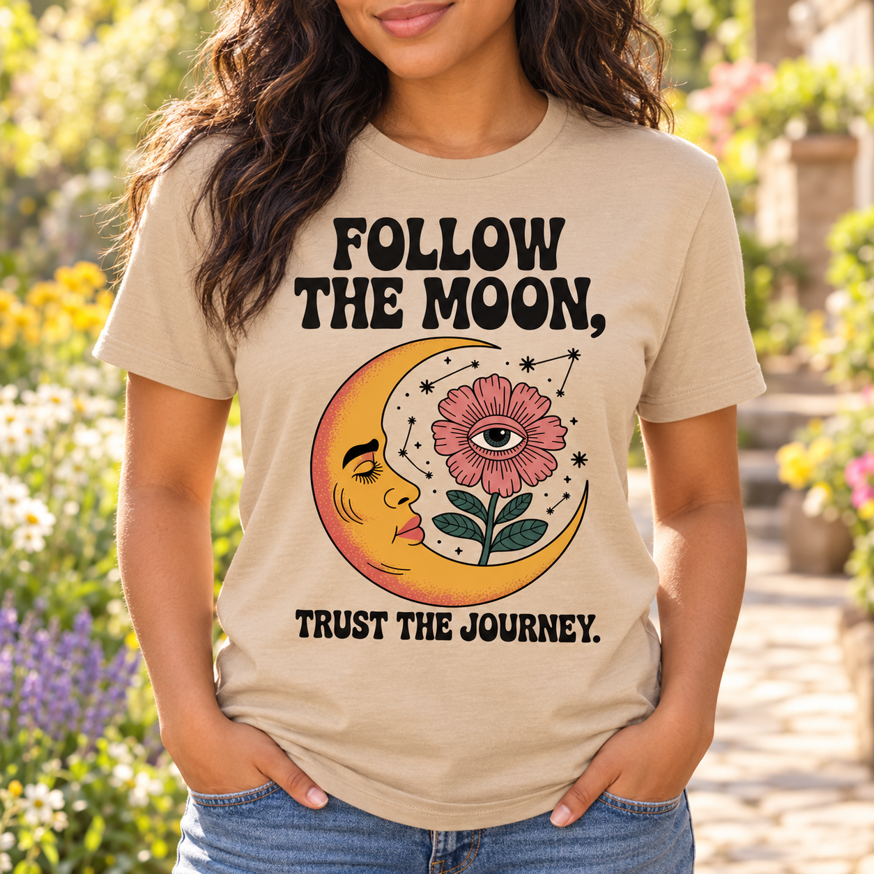 Follow the Moon Vintage Botanical Tee