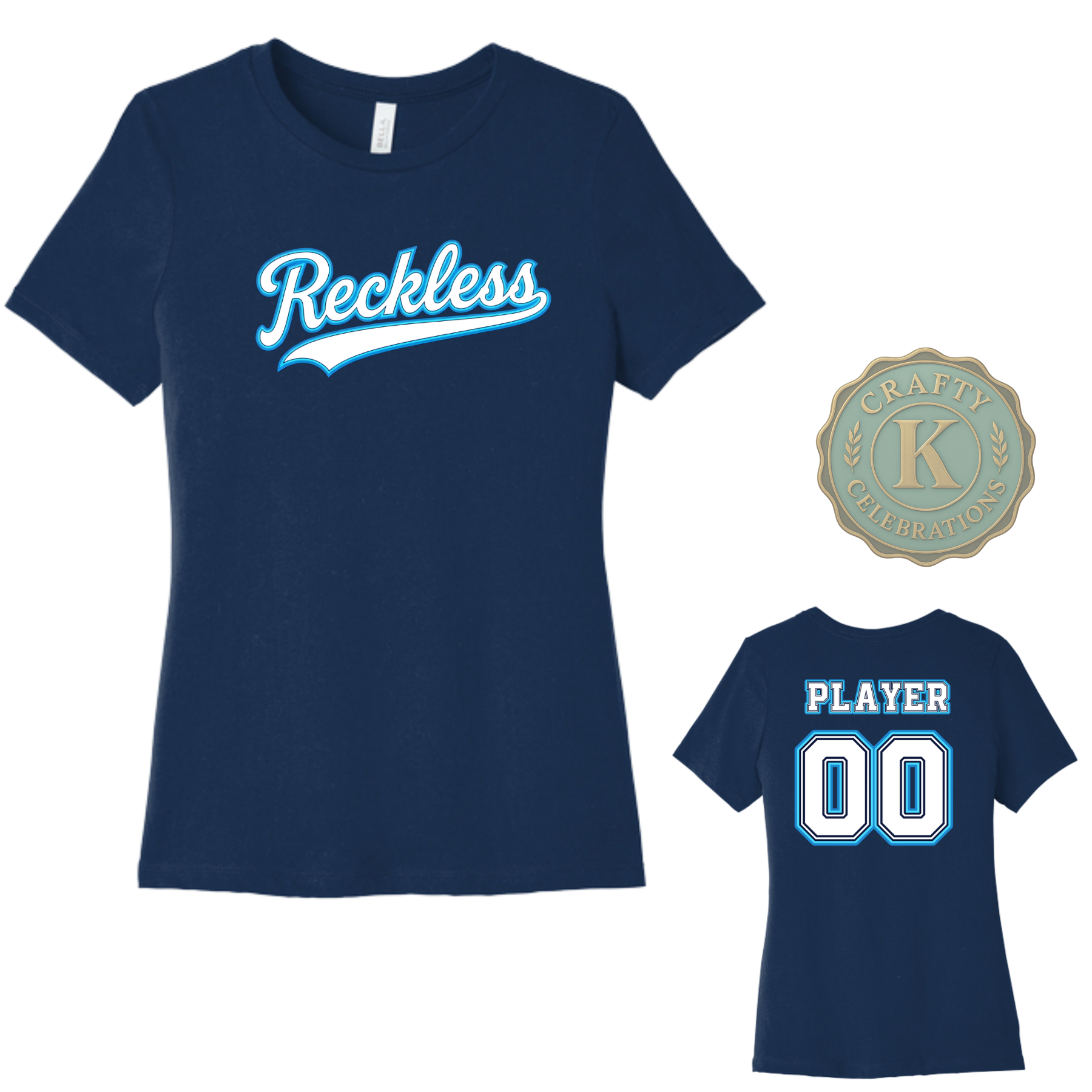 Women's Cotton T-Shirt RECKLESS Baseball