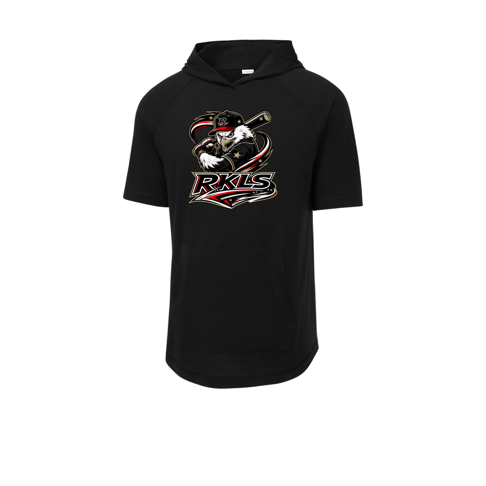 pinellas-reckless-baseball-black-triad-solid-posicharge-tri-blend-wicking-short-sleeve-hoodie-front-logo.png
