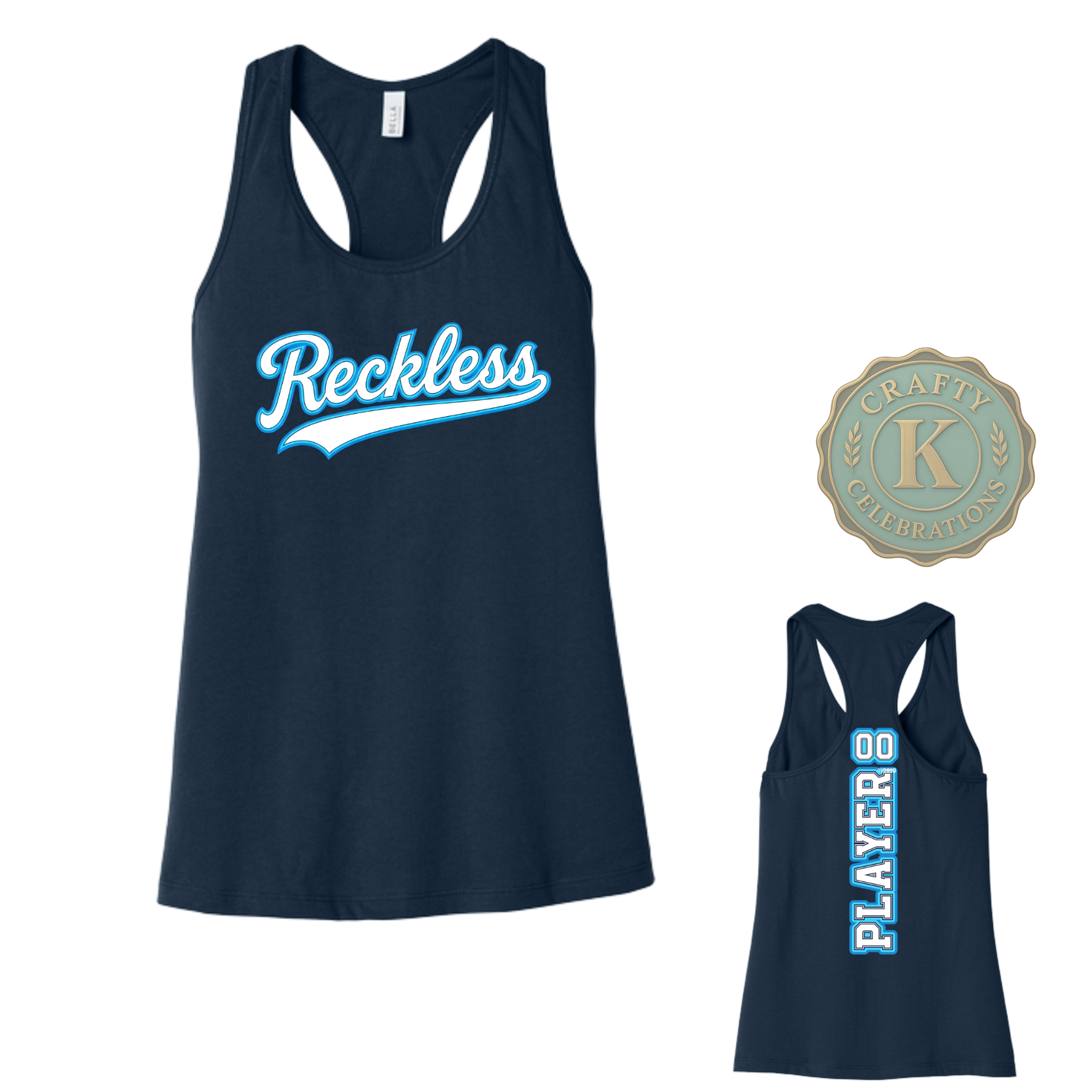 RECKLESS Women's Flowy Racerback Tank-BC8800