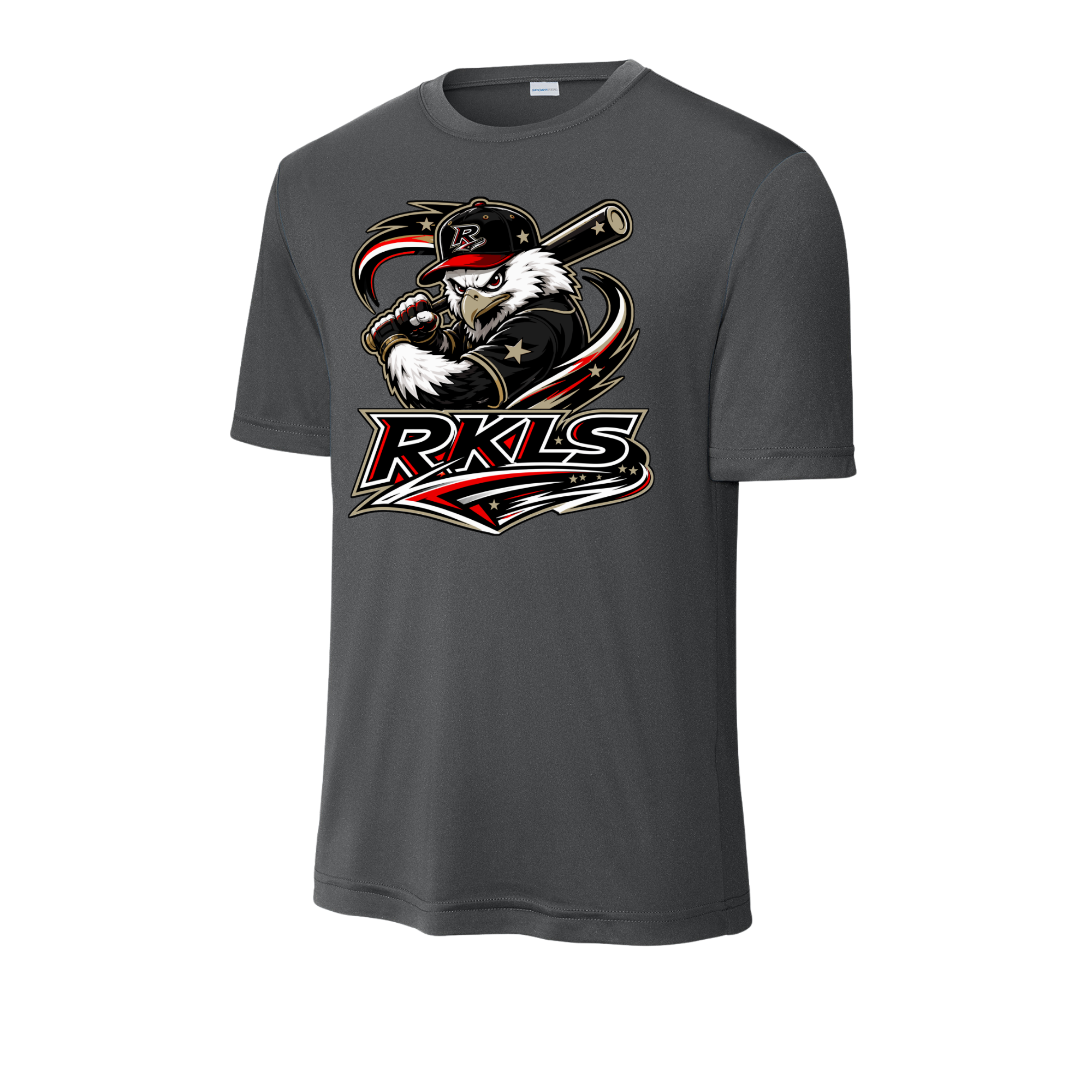 pinellas-reckless-baseball-iron-gray-unisex-performance-t-shirt-front-logo.png
