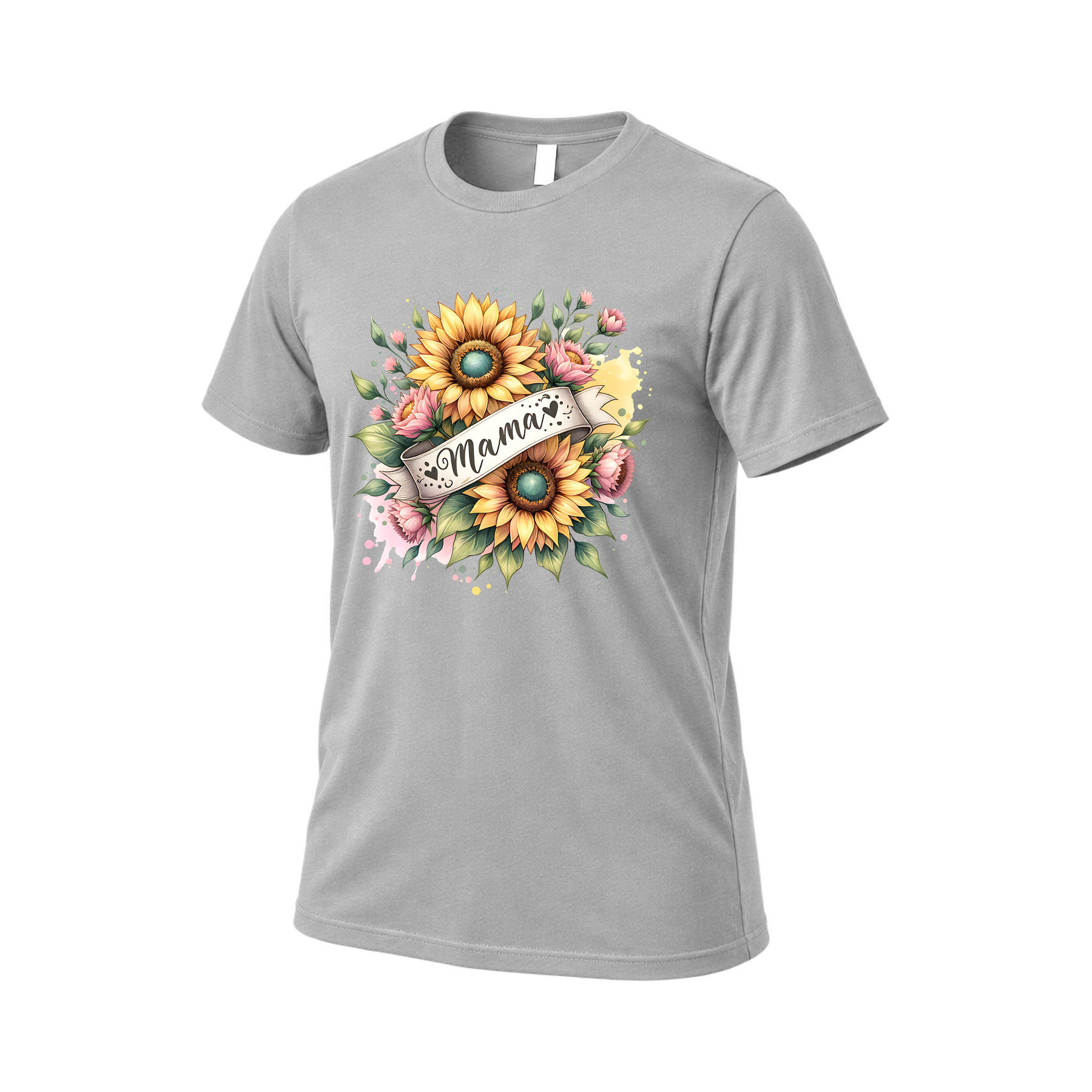 mama-sunflower-t-shirt-bella-gray.png