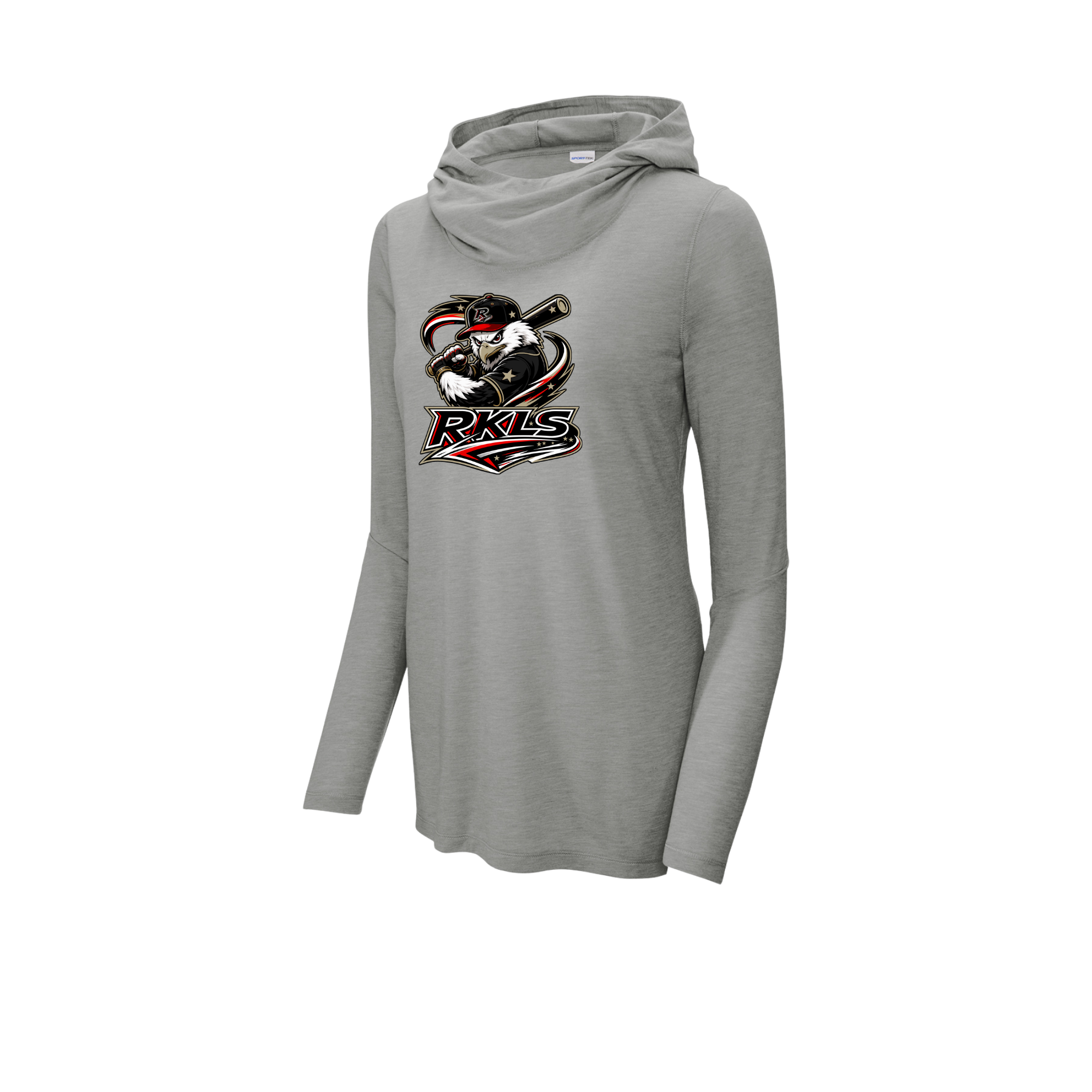 pinellas-reckless-baseball-light-grey-heather-womens-posicharge-tri-blend-wicking-long-sleeve-hoodie-front-logo.png