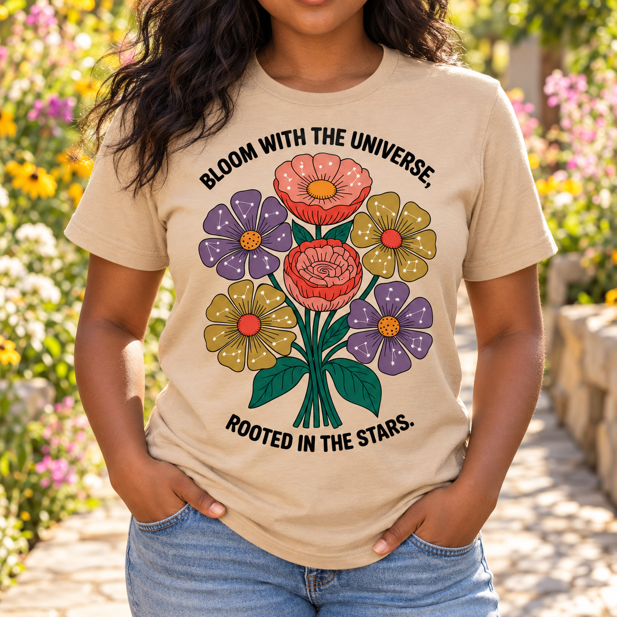 Bloom with the Universe Vintage Floral Tee