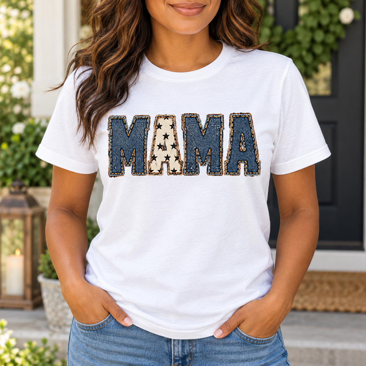 Denim and Stars Mama Tee