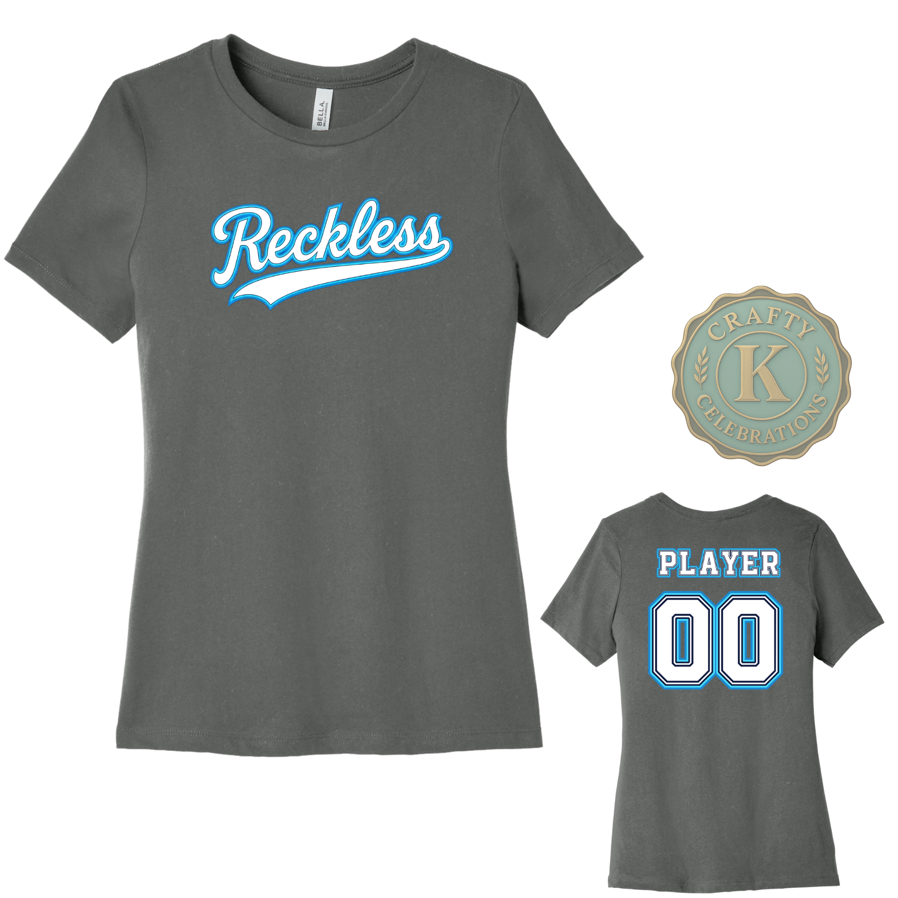 Women's Cotton T-Shirt RECKLESS Baseball