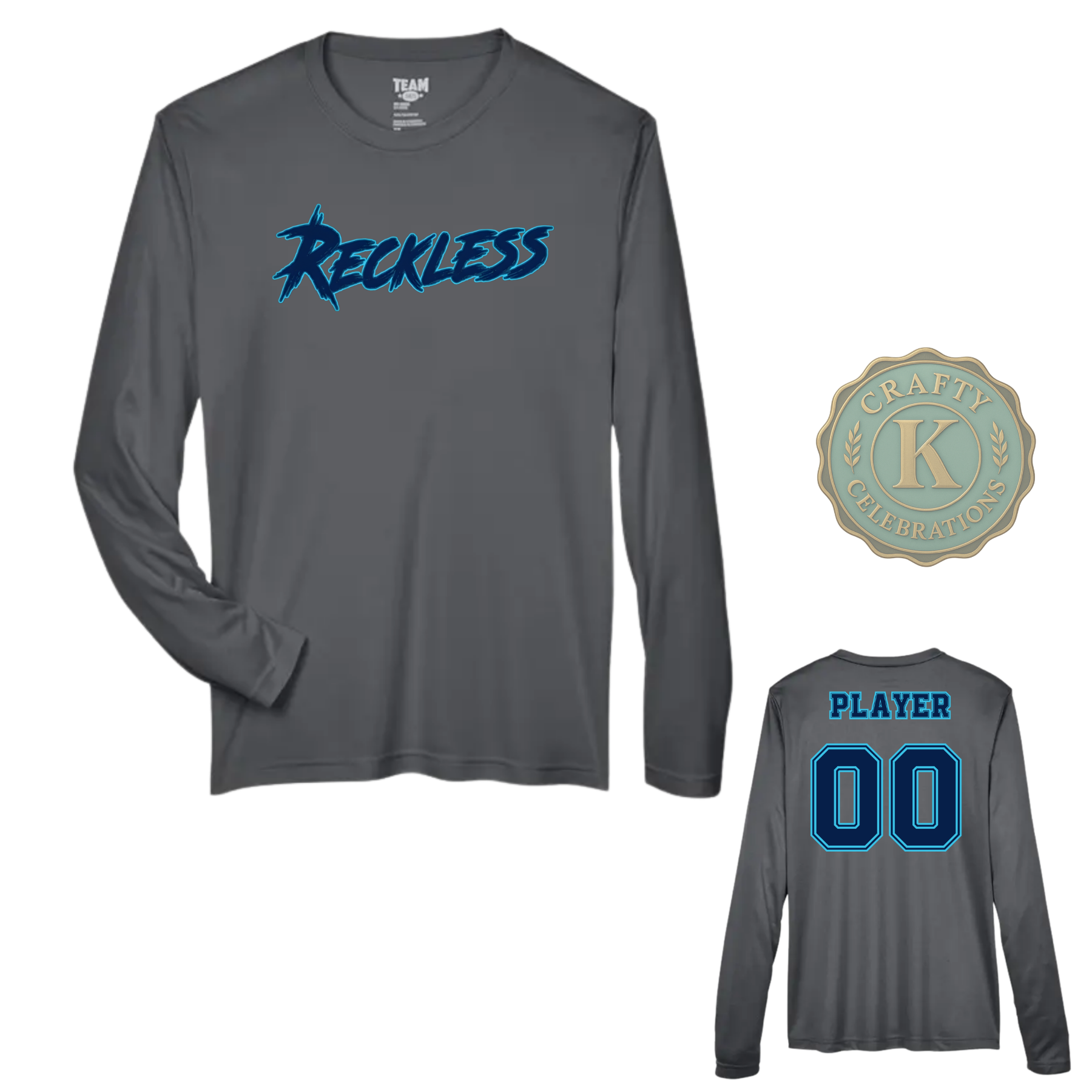 MEN'S DRI-FIT LONG SLEEVE RECKLESS BASEBALL SHIRT