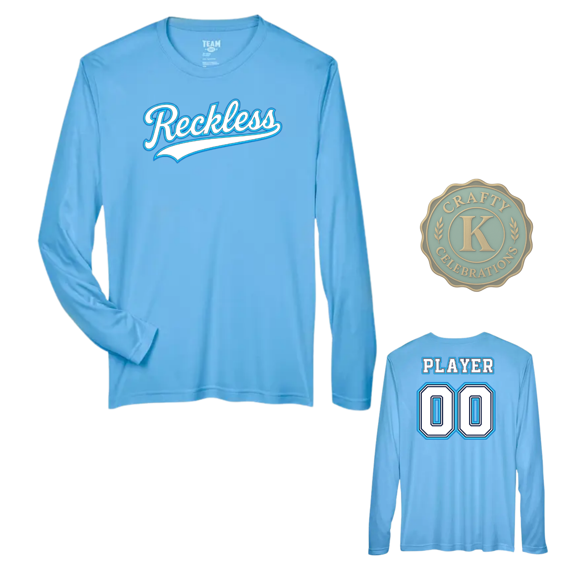 MEN'S DRI-FIT LONG SLEEVE RECKLESS BASEBALL SHIRT