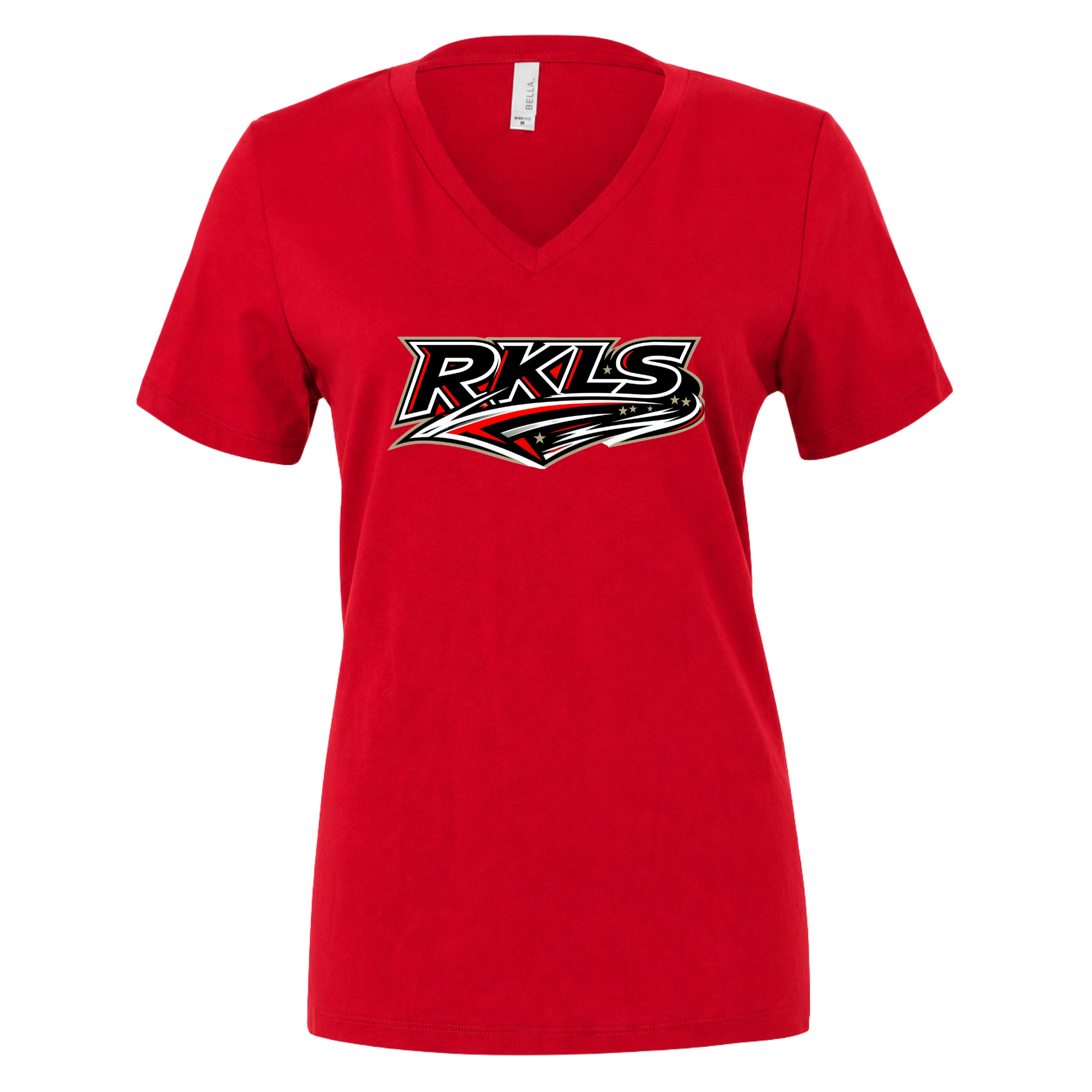 pinellas-reckless-baseball-red-womens-jersey-v-neck-t-shirt-front-logo.png