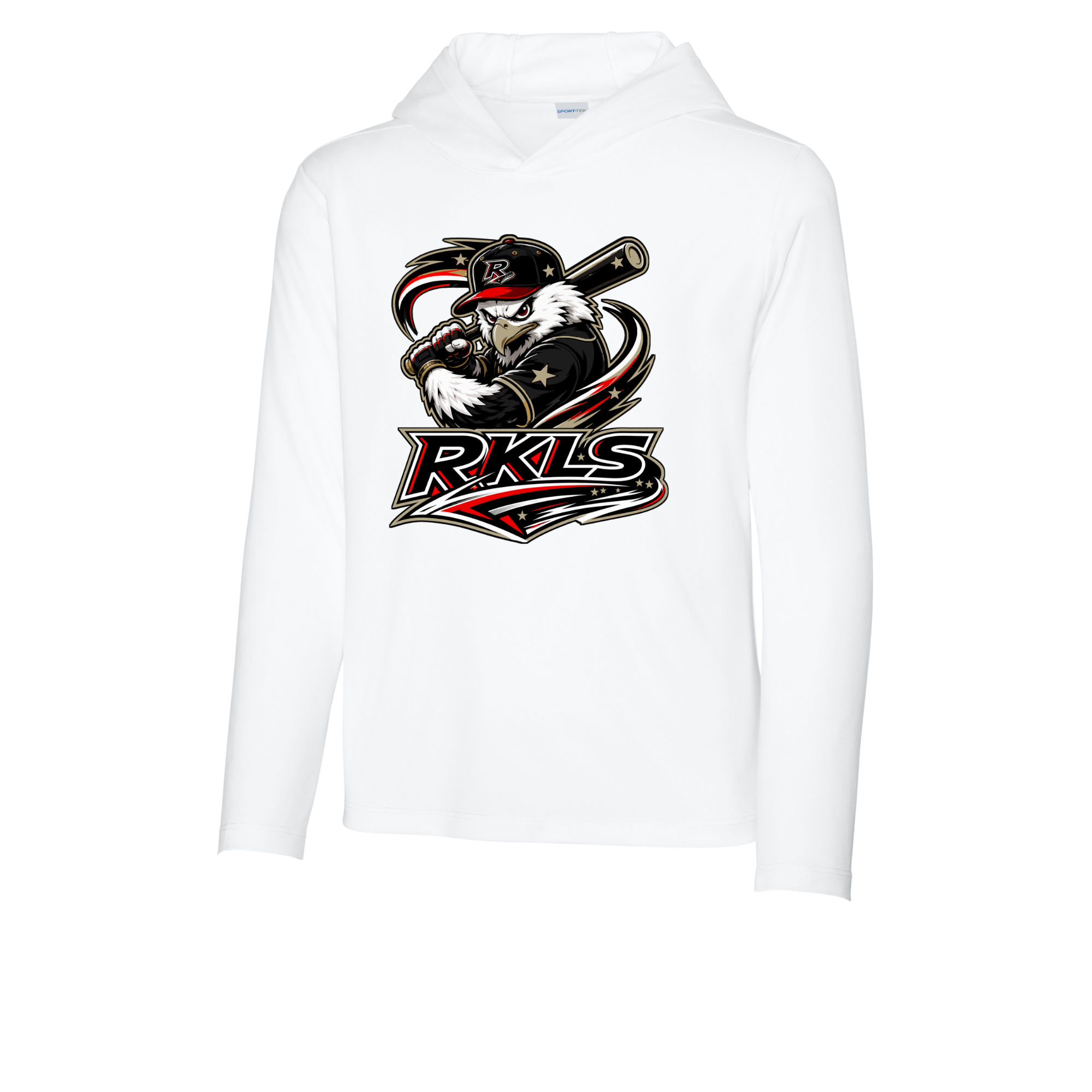 pinellas-reckless-baseball-white-youth-posi-uv-pro-long-sleeve-hoodie-front-logo.png