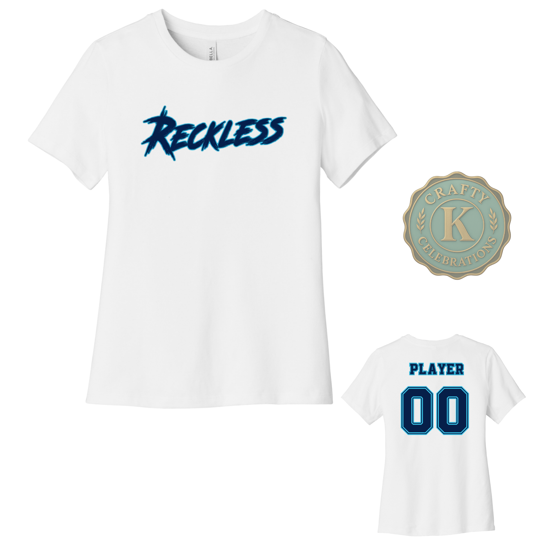 Women's Cotton T-Shirt RECKLESS Baseball
