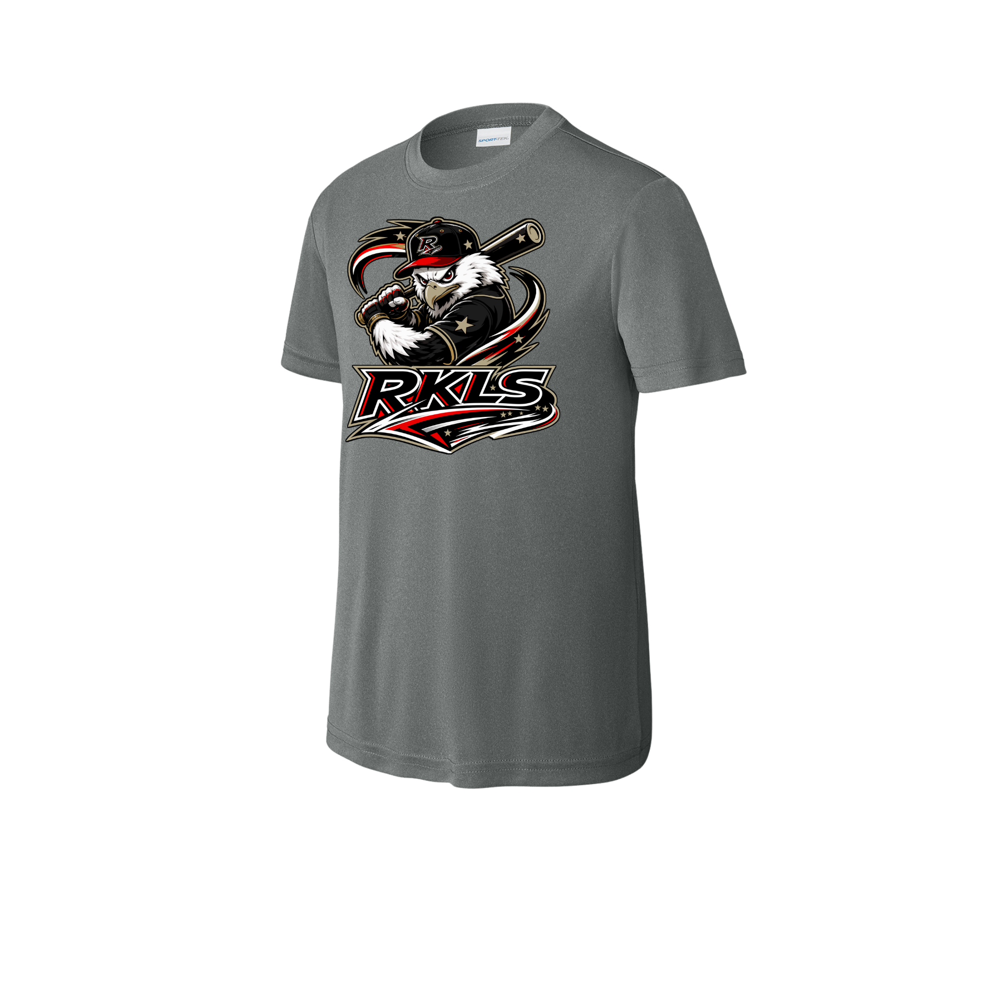 pinellas-reckless-baseball-iron-gray-youth-performance-t-shirt-front-logo.png