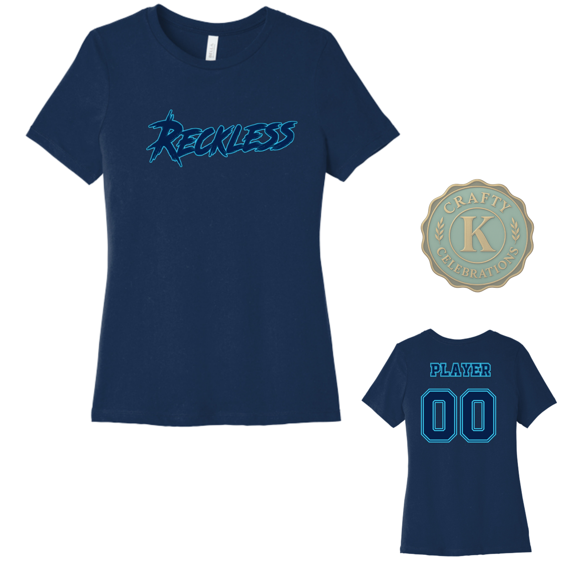 Women's Cotton T-Shirt RECKLESS Baseball