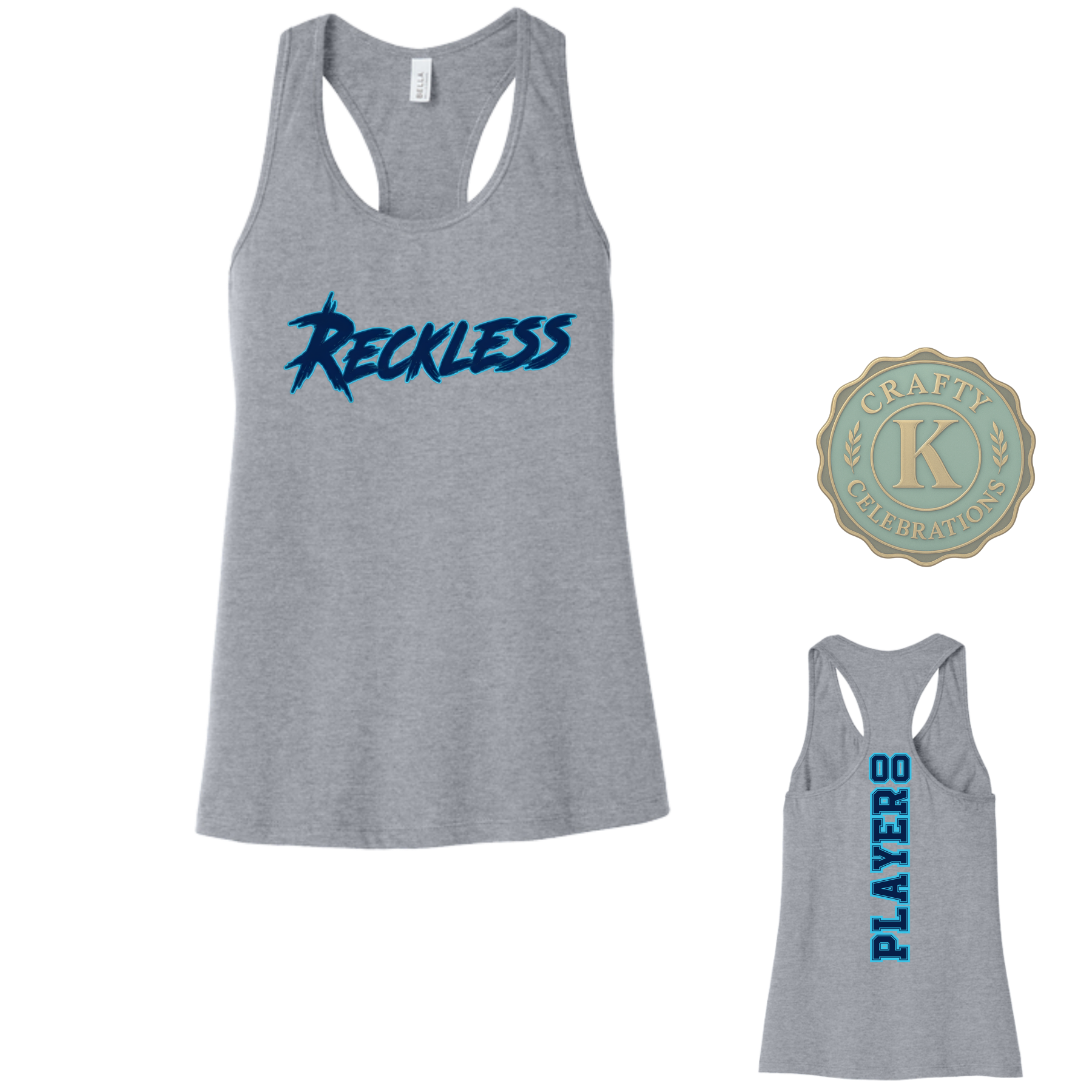 RECKLESS Women's Flowy Racerback Tank-BC8800