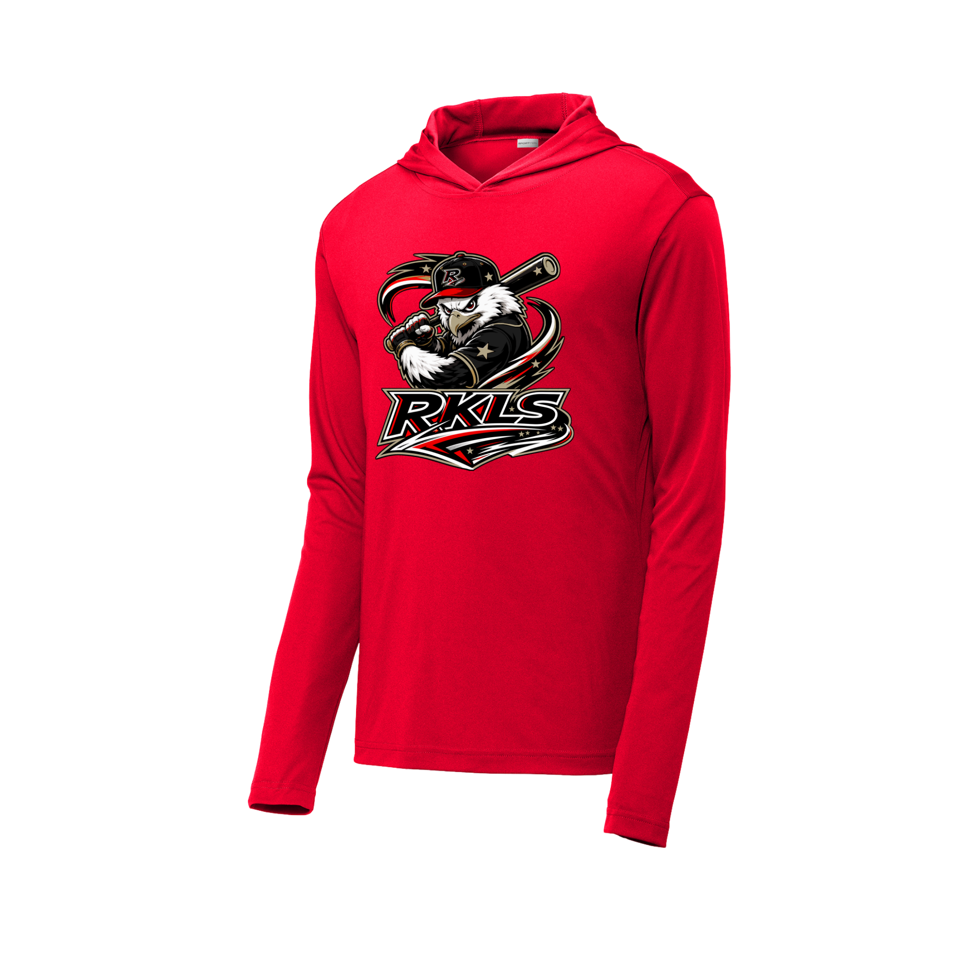 pinellas-reckless-baseball-RED-youth-performance-hooded-pullover-front-logo.png