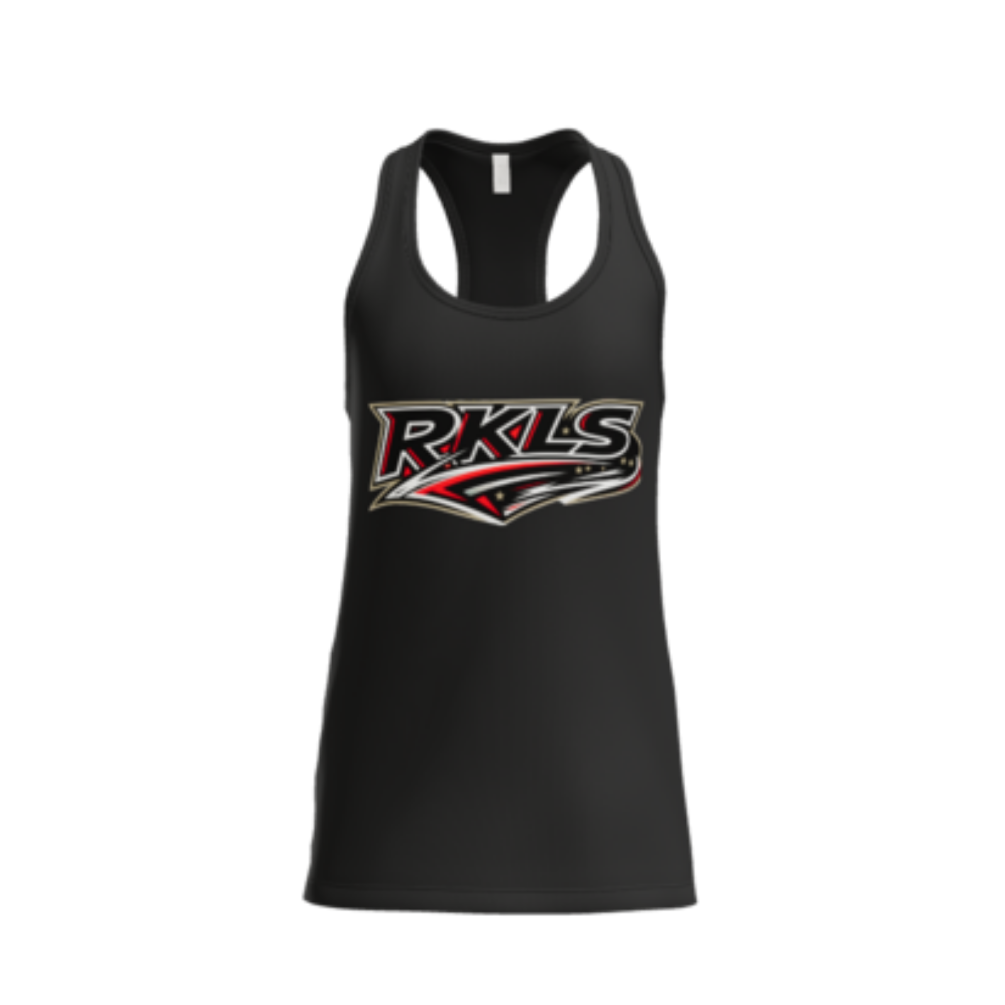 pinellas-reckless-baseball-black-womens-jersey-racerback-tank-front-logo.png