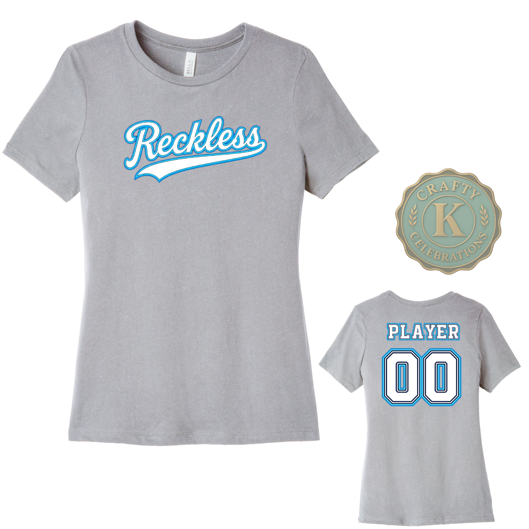 Women's Cotton T-Shirt RECKLESS Baseball