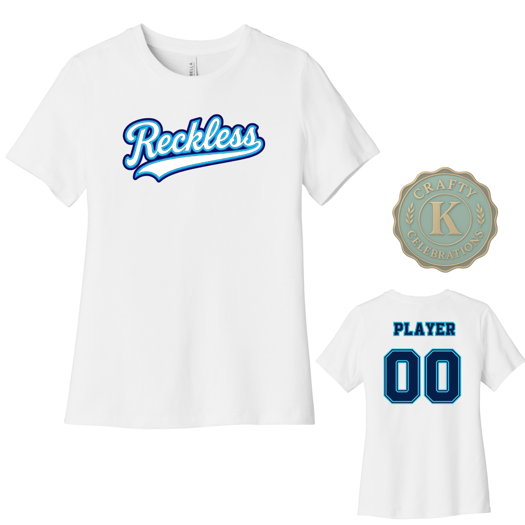 Women's Cotton T-Shirt RECKLESS Baseball