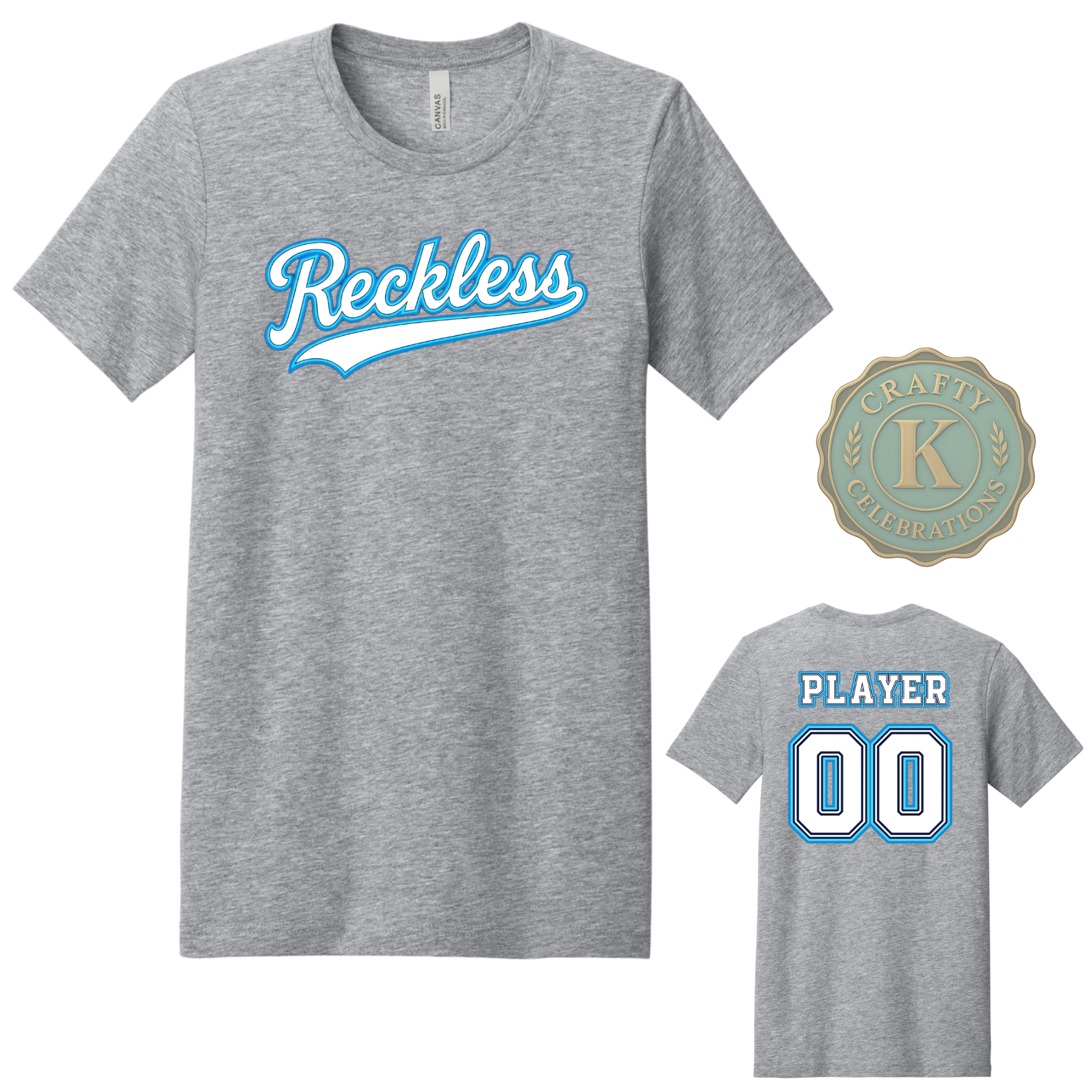 Unisex Cotton T-Shirt RECKLESS Baseball