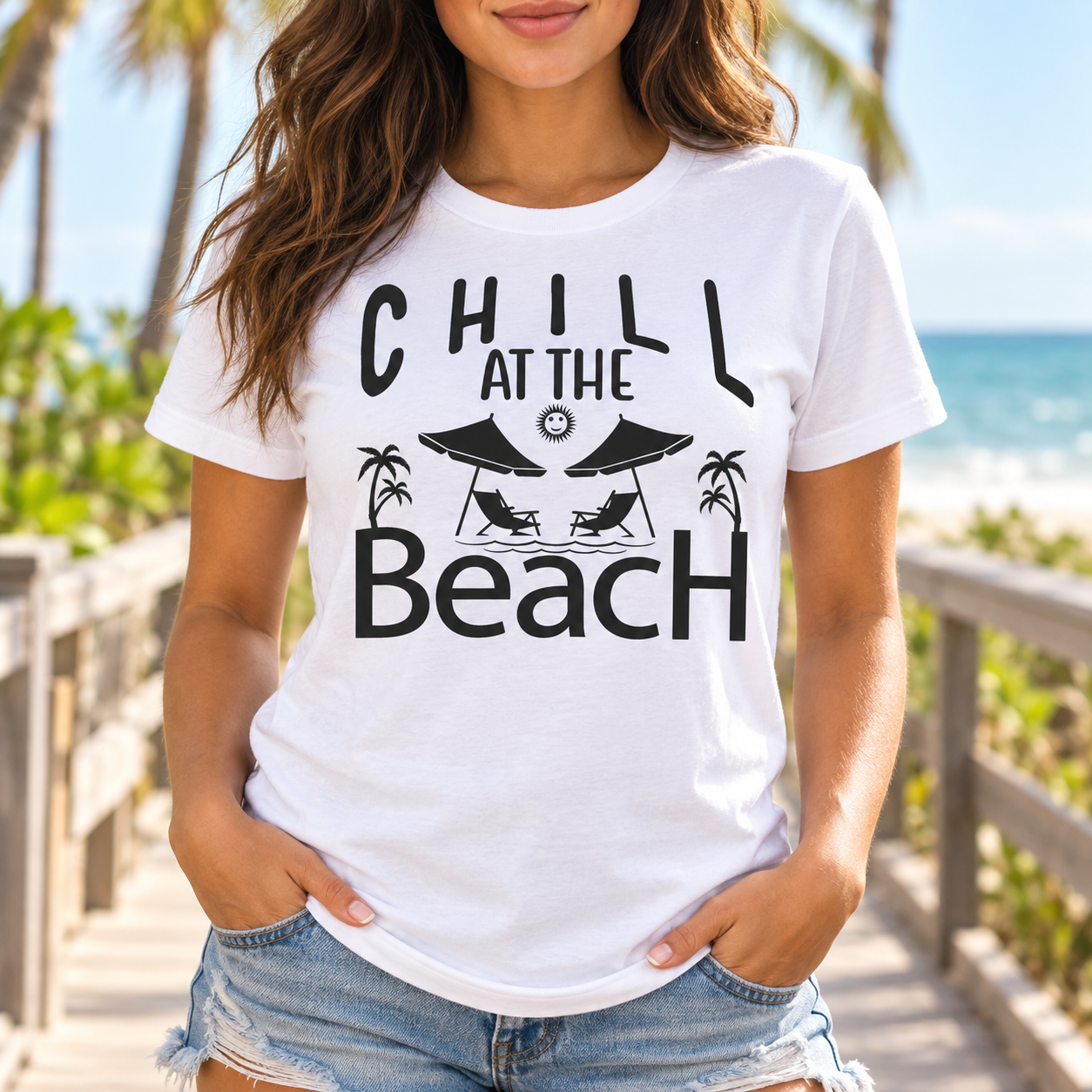Chill at the Beach Coastal Tee