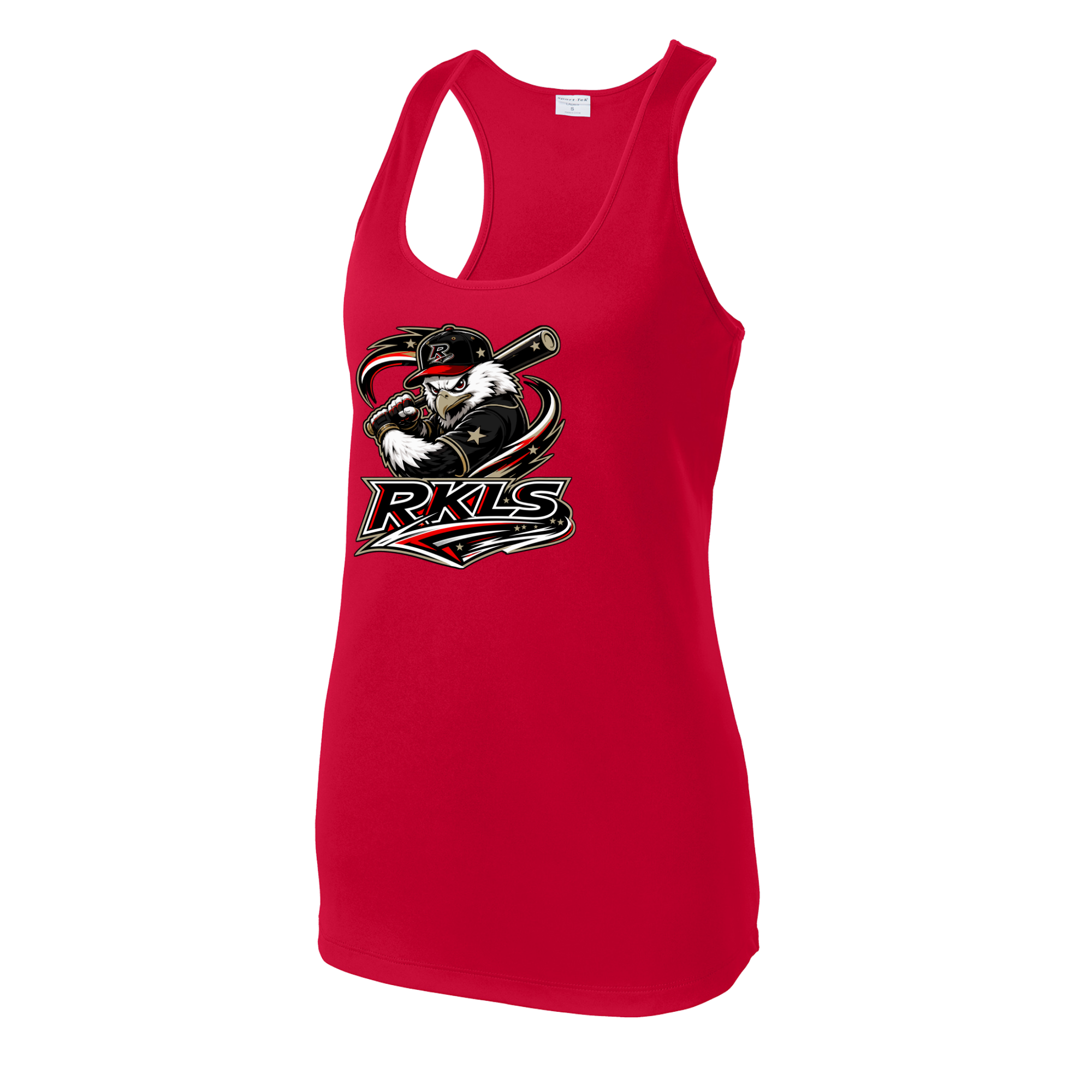 Reckless Baseball Eagle Logo Women's Performance Racerback Tank | Sport-Tek LST356