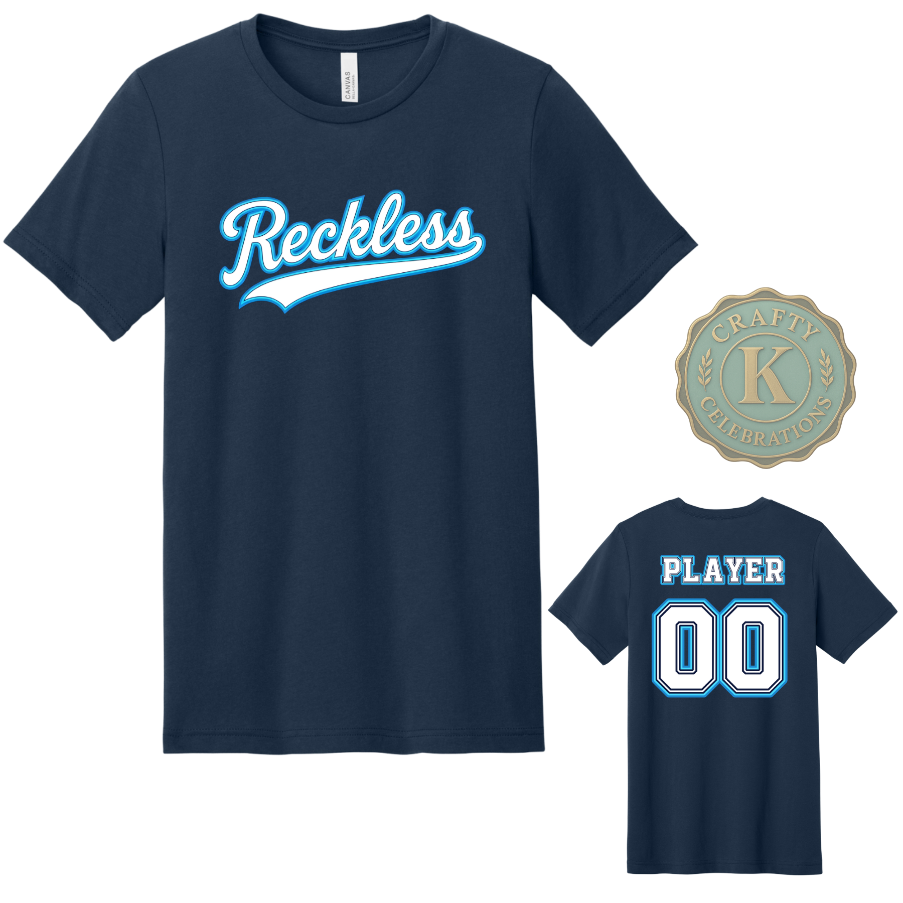 Unisex Cotton T-Shirt RECKLESS Baseball