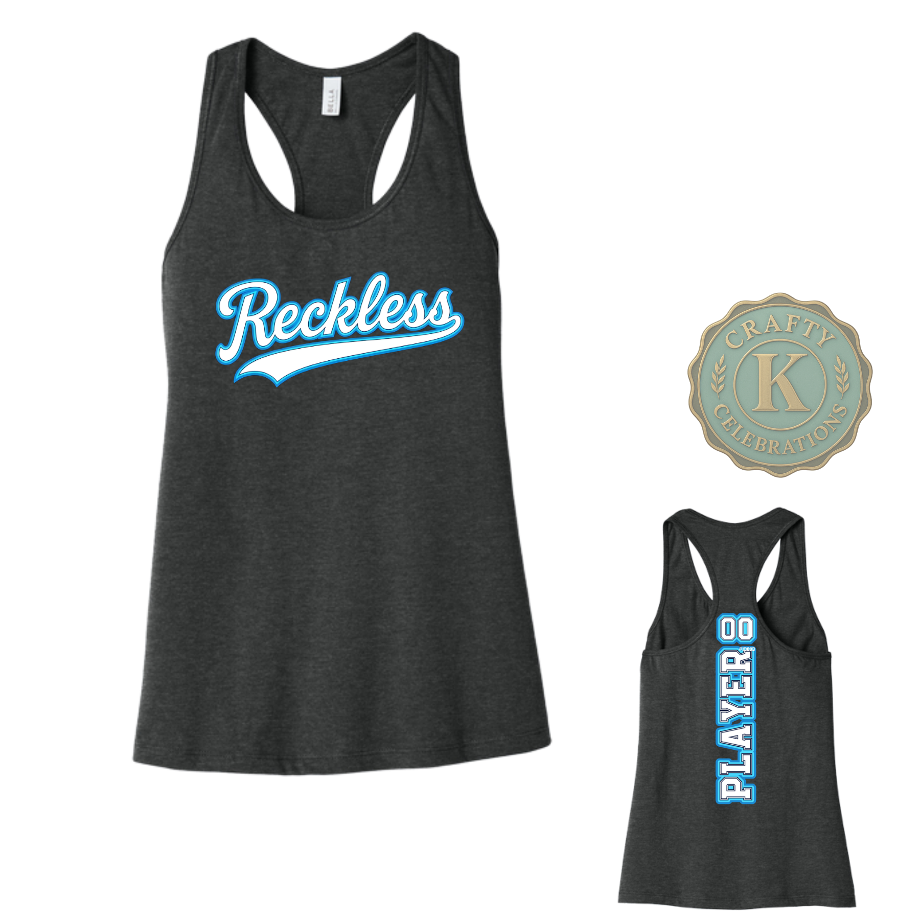 RECKLESS Women's Flowy Racerback Tank-BC8800