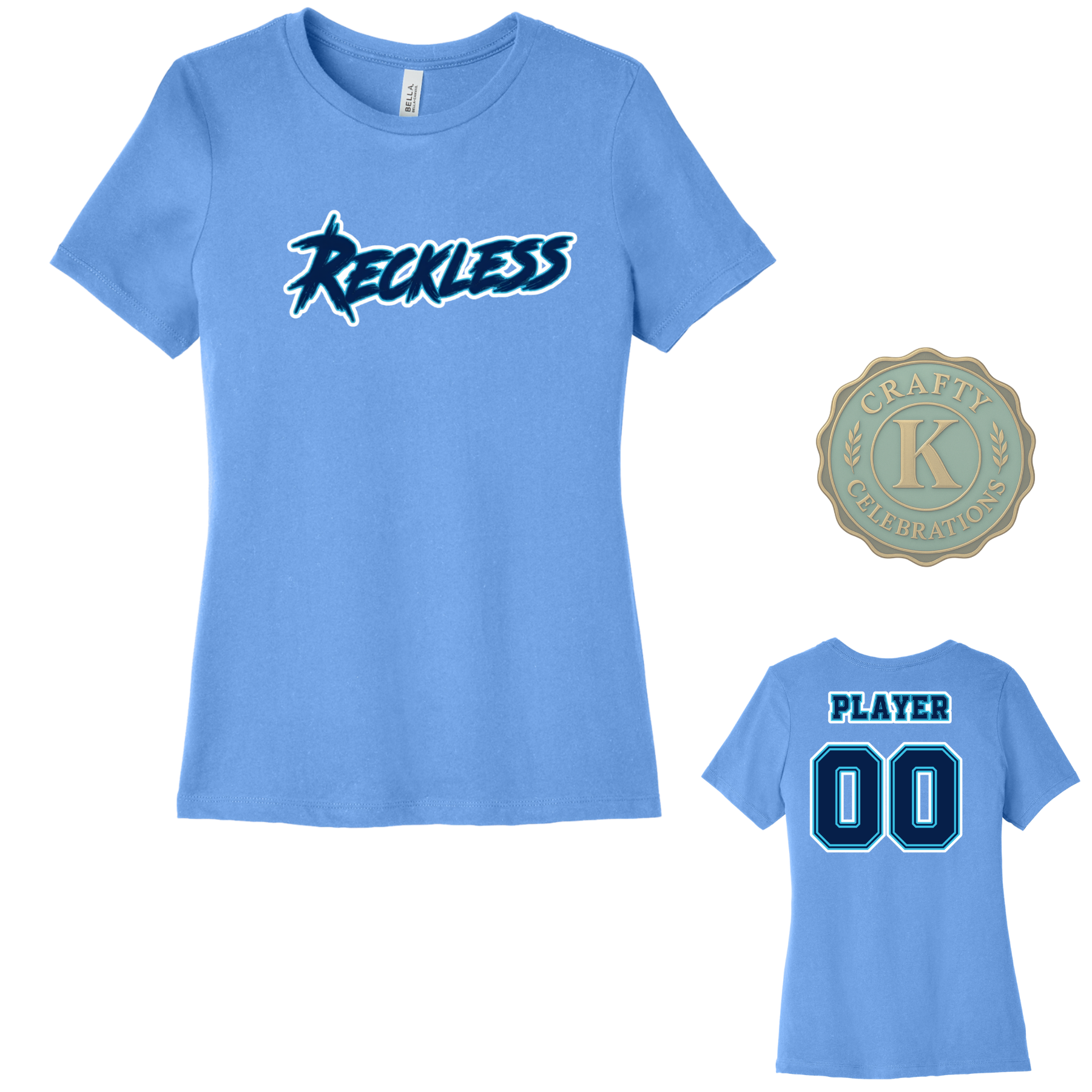 Women's Cotton T-Shirt RECKLESS Baseball