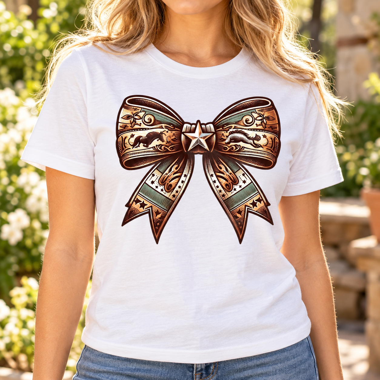 Western Star and Horses Bow Tee