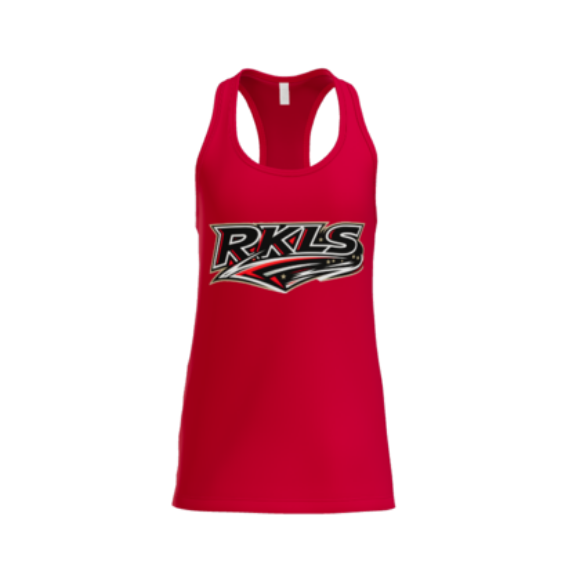 pinellas-reckless-baseball-red-womens-jersey-racerback-tank-front-logo.png